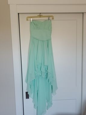 Windsor Strapless Mint Green High-Low Chiffon Dress